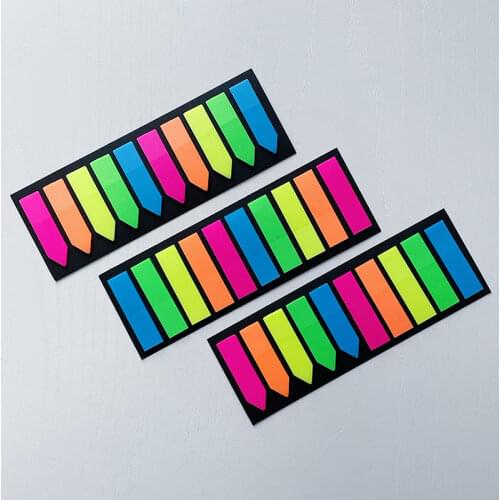 100 Sheets Colorful Label Classification Index Stickers Post Flag Indicator Stickers Stationary Sticky Notes Sticky Tabs