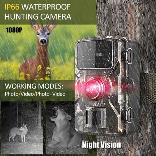 12MP 1080P Wildlife Hunting Trail and Game Camera Motion Activated Security Camera IP66 Waterproof Outdoor Infrared Night Vision