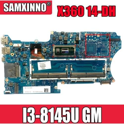18742-1 Laptop Motherboard For HP Pavilion X360 Convertible 14-DH Original Mainboard CPU:SRFFZ I3-8145U GM L51132-501 L51132-601