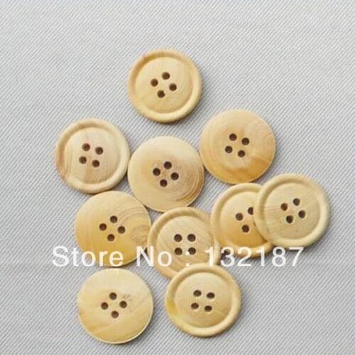 4-hole natural wood buttons custom design wood sewing buttons WOOD 030