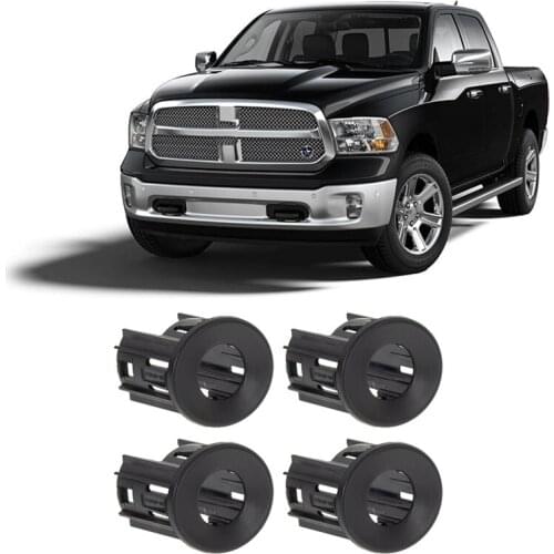 4Pcs 5VS88ZZZAA Front Bumper Park Assist Sensor Bezel for 2016-2018 Dodge Ram 1500 2500 3500
