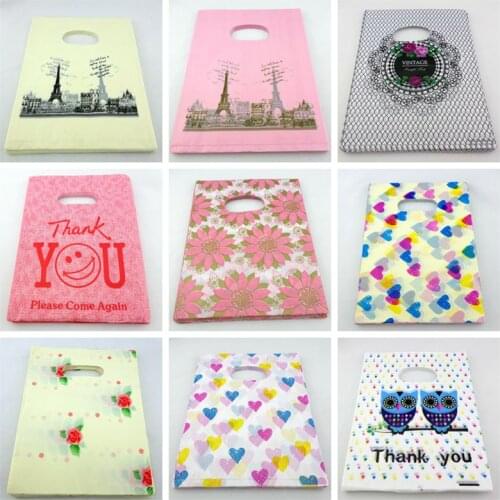 50pcs Plastic Small Pouches Bag Jewelery Wedding Candy Birthday Gift Packing Bags 15x20cm