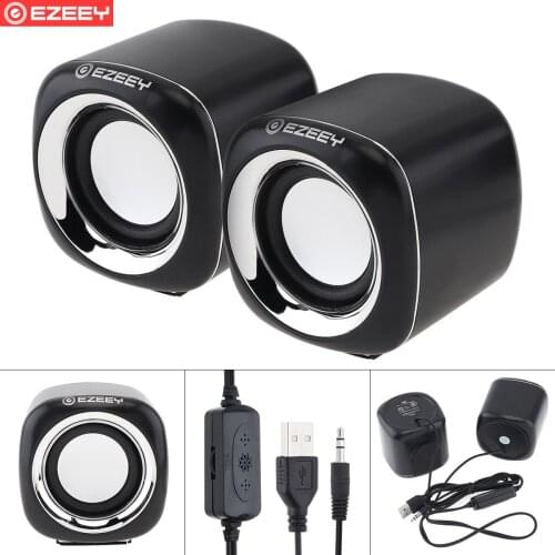 A1 3W Portable Mini USB 2.0 Notebook Subwoofer Loud Speaker with 3.5mm Stereo Jack Support Volume Control for Computer PC Laptop