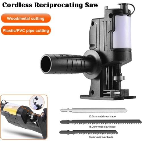 Cordless Reciprocating Saw Adapter Electric Drill to Saw Converter Hand Tool with Lube Container Wood Metal Cutter Saw Adapter
