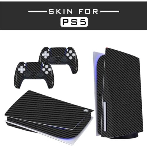 Black Style PS5 Disc Edition Skin Sticker for Playstation 5 Console & 2 Controllers Decal Vinyl Protective Skins Style 1