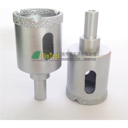 DIATOOL 2pcs Dia28mm Vacuum Brazed Diamond Core Bits With Round Shank, Dry Or Wet Drilling Bits Free-shipping
