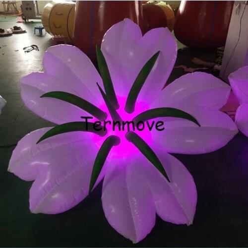 LED lighting giant inflatable flower decoration for wedding party hanging lily models toys balloon for sale free shipping