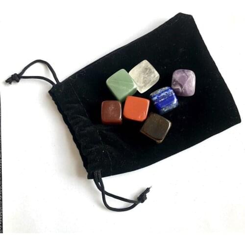 1Set Seven Chakra Stone Natural Crystal Yoga Energy Stone tumbled stone Reiki Healing Quartz Home Decoration Gems Irregu