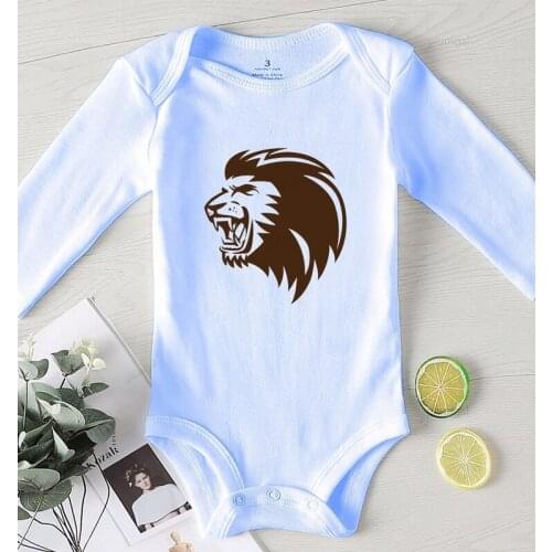 Lion Print Rompers Baby Jumpsuit Newborn Boy Winter Clothes Infant Girls Costume Long Sleeve Girl Outfit Clothing for Babies
