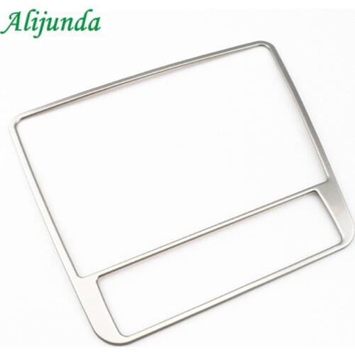 Storage box frame trim cover sticker decoration stainless steel auto accessories for Volkswagen VW tiguan 2010-2014