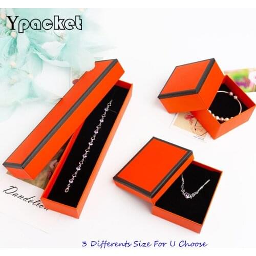 Red Box For Jewelry Organizer Box Engagement Ring For Earrings Necklace Bracelet Display Handle Paper Bags Christmas Gift 5Size