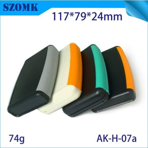 4 pcs/lot handheld enclosure 9 v battery abs plastic material enclosures for electronics 117x77x24mm handheld housing case szomk