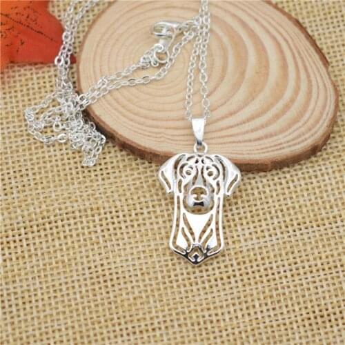 LPHZQH Fashion Hollow Cartoon Dog Metal Alloy Doberman Pinscher Choker Pendant Necklace For Women Jewelry Gift Gold