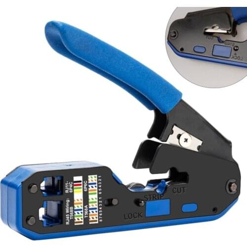 Multifunctional Rj45 Network Cable Pliers For 8P6P Crystal Head Network Crimping Tools With Stripping Pliers Non-slip Handle