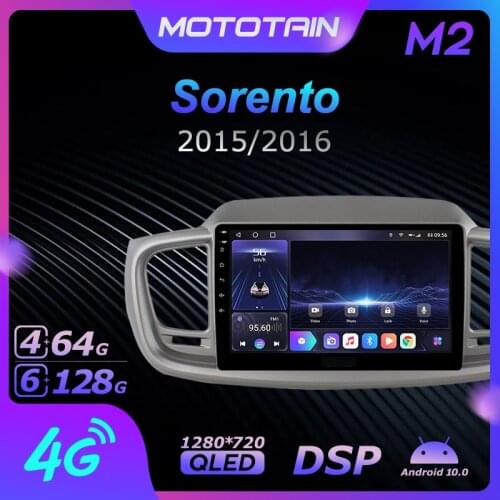 Mototain 6G+128G Android 10.0 Car Multimedia Radio Player for Kia Sorento 2015/2016 Auto video Head Unit 4G LTE Support SPDIF