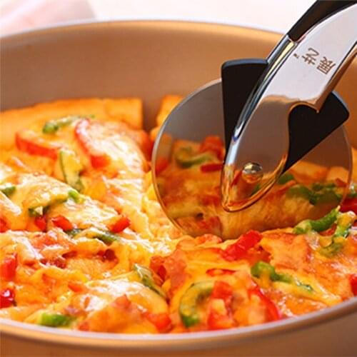 New Stainless Steel Wheel Round Pastry Pasta Dough Cake Knife Pizza Cutter Baking Tools For Kitchen Cooking