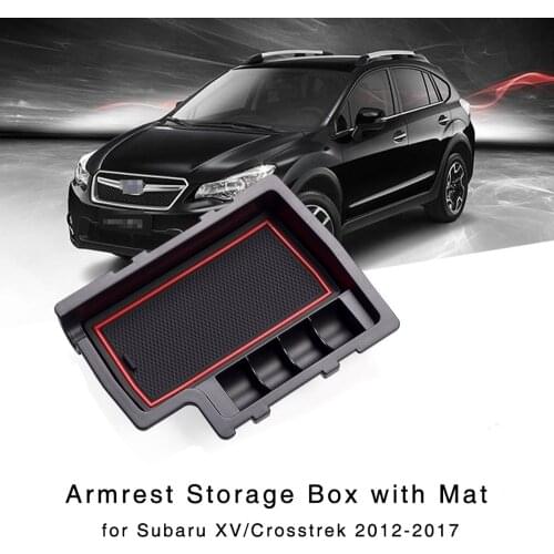 Armrest Storage Box for Subaru XV Crosstrek 2012 2013 2014 2015 2016 2017 Central Console Glove Tray