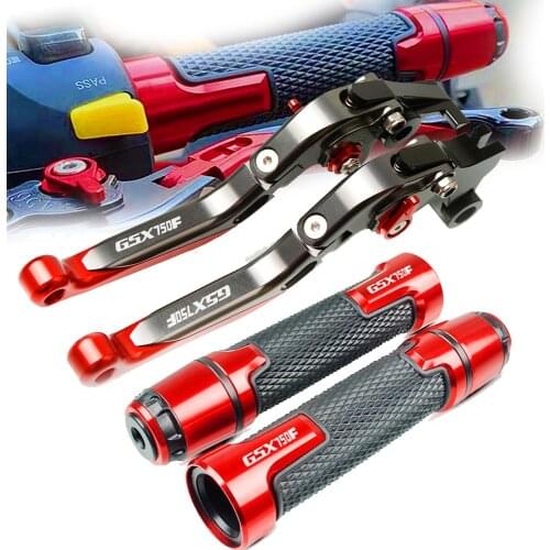 For SUZUKI KATANA GSX750F 1989-2007 Motorcycle Adjustable Folding Brake Clutch Lever Handle Grips End GSX 750 F 1990 1991 1992