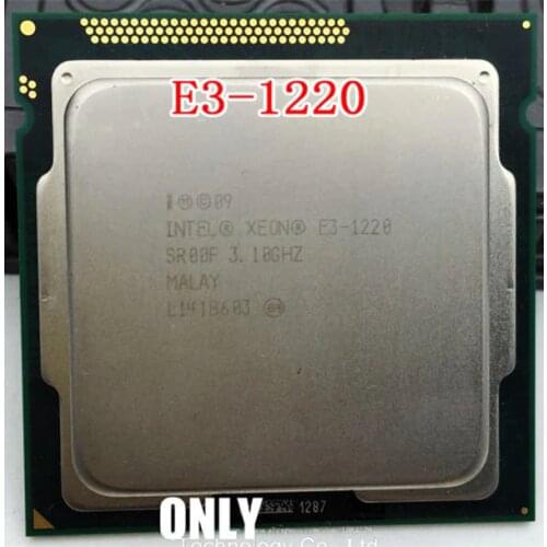 Lntel Xeon E3 1220 E3 1220 3.1GHz 8MB 4 cores Socket 1155 5 GT sQuad Core Server CPU E3-1220 FREE SHIPPING