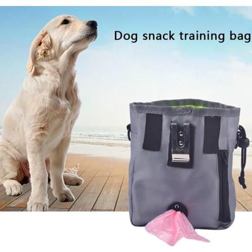 Pet Dog Snack Bags 2 Using Way Treat Training Bait Portable Pet Feed Pocket Pouch Waist Back Pouch Food Bag Dog Cat Snack Bags