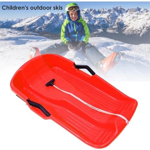 Heavy Duty Downhill Sprinter Toboggan Snow Sled for Kids Boys Girls Adults with Safety Handles and Pulling Rope Sand Slider