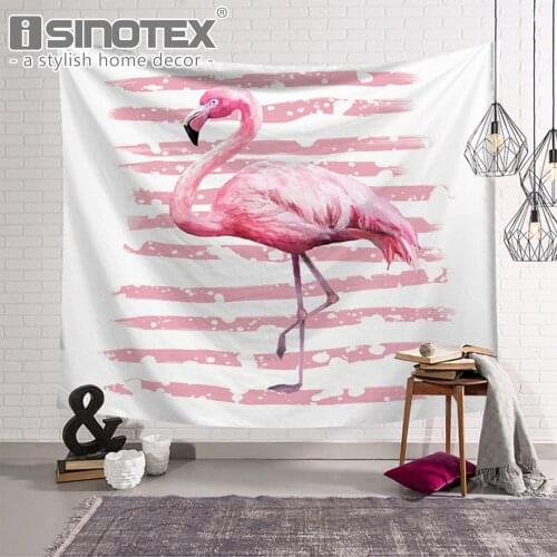 Tropical Flamingo Wall Hanging Tapestry Wild Animal Printed Blanket Towel for Living Room Bedspread Sheet Cloth Art Decor 2 Size