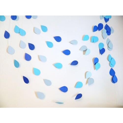 Baby Sprinkle Decorations, Paper raindrops, Rain drop garland, Nursery decor, Sprinkle Shower , your color choices