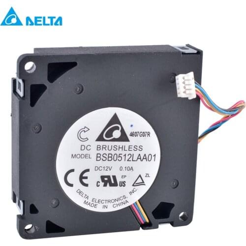 BSB0512LAA01 5cm 50mm fan 50x50x10mm DC12V 0.10A 4 lines pwm Very thin side blower turbo blower cooling fan for CPU