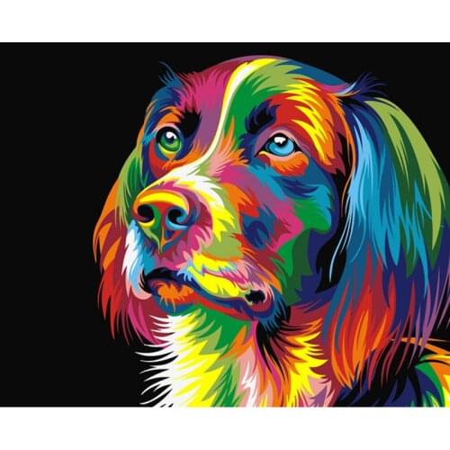 YNX new 5D diamond painting round diamond animal cross stitch square diamond DIY color dog diamond painting