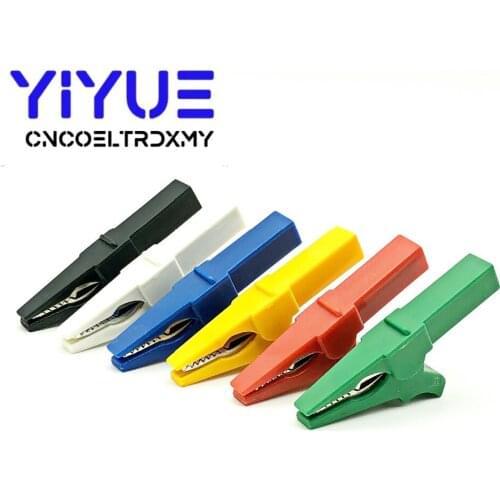 6 Colors Battery Test Clip 55MM HV Alligator Clip For Banana Plug 4mm Multimeter Pen Cable Probes Crocodile Clip