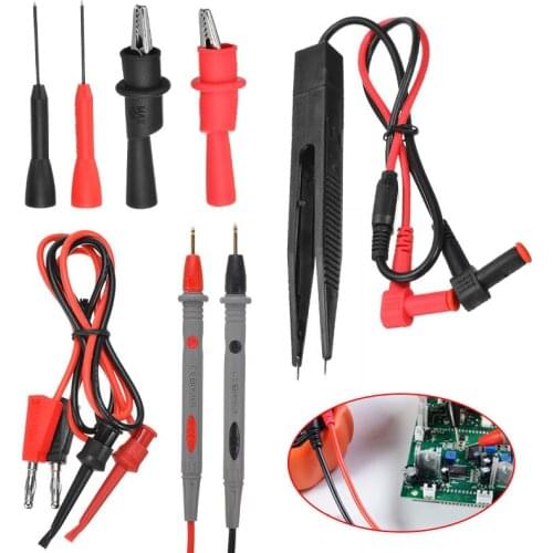 1 Pack Multimeter Voltmeter Lead Set Electrical Hook Probe Wire Pen with Alligator Clip Test