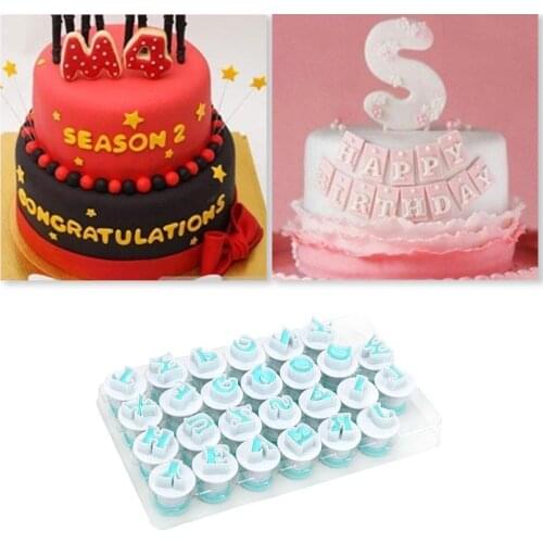 10/26pcs Uppercase/Lowercase Letters Cake Mold Spring Pressure Cutting Cake Decorating Mold Printing Biscuit Tools Fondant I5E4