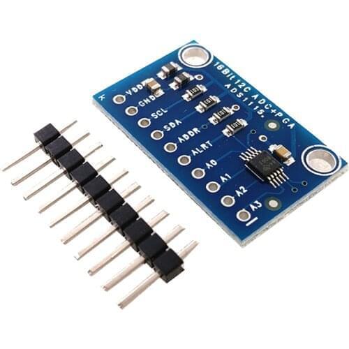 16 bit i2c ads1115 4 channel adc module with pro rpi gain amplifier
