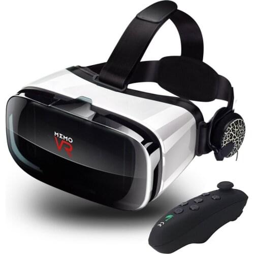 2019 VR Box 3D Virtual Reality Headset Goggles for 4.7-6.2" Smart Phone Video with Game Controller Gamepad Anti-dizzy Lenses