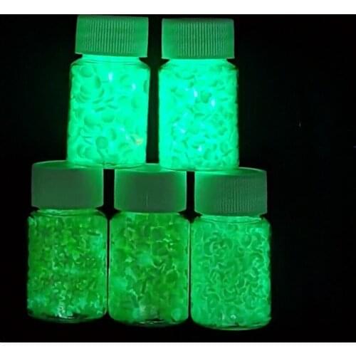 5mm Nail Art Luminous Glitter Slices Rhinestones 3D Glow In The Dark Decals Gem Stones Moon/Heart/Star 15g Nail Mini Chrams