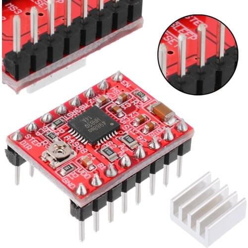 5PCS A4988 Stepper Motor Driver Module for 3D Printer Accessories RepRap Electronic Stepper Motor Driver with Heatsink