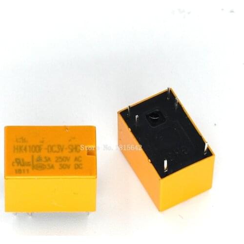 5PCS/LOT HK4100f-DC3V-SHG Relay hk4100F-DC3V HK4100F 3V DIP6 3A 250V AC/ 3A 30V DC