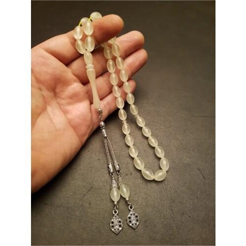 7x11mm Green Highlighter with Cat 'S Eye Rosary Blue Cat 'S Eye Rosary Alpaka Tassels Glows in the dark