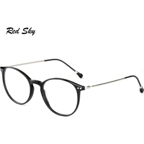Acetate Optical Glasses Frame Women High Quality Prescription Vintage Round Eyeglasses New Men Metal Handmade Eyewear Spectacles