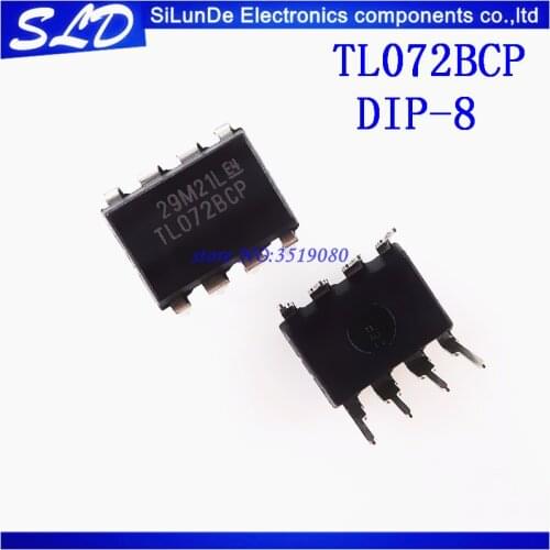 Free Shipping 10pcs/lot TL072BCP TL072B DIP-8 new and original In Stock