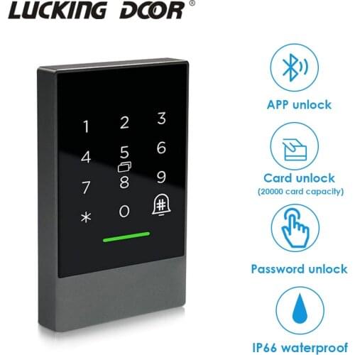 Bluetooth TTlock App Control Door Access Control System Card Reader Smart Phone App 13.56MHZ Card Door Access Control Keypad