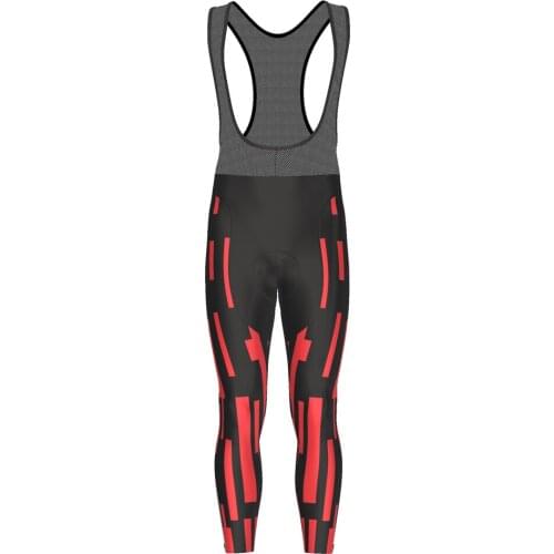 2021 Quick Dry Mens Red Striped Suspenders Pant 3D Cushion Gel Trousers Slijtvaste Polyester Fietsbroek