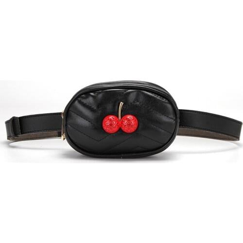 Kids Fanny Pack Baby Girls Crossbody Chest Bag Fashion Waist Pack with Cherry