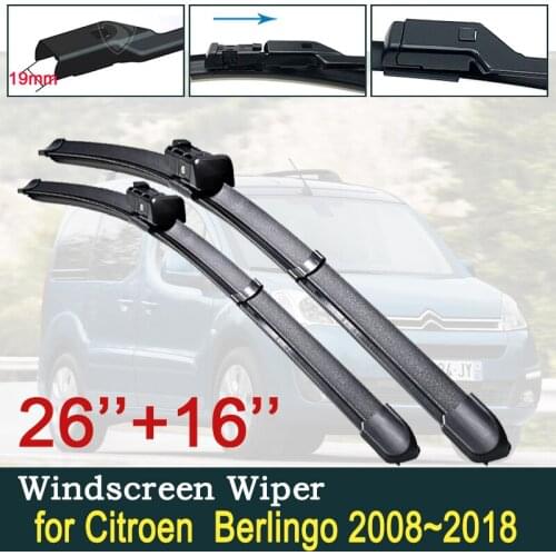 For Citroen Berlingo 2008~2018 B9 Car Wiper Blades Front Windscreen Wipers Car Accessories 2011 2012 2013 2014 2015 2016 2017