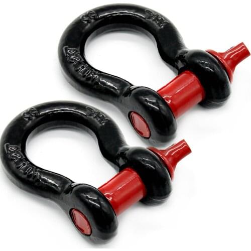 KKMOON Universal car trailer Tuning Bumper Tow Shackle D Ring Bow Shackle Isolator 2 Pack Towing Accessory for Off-road Vehicle