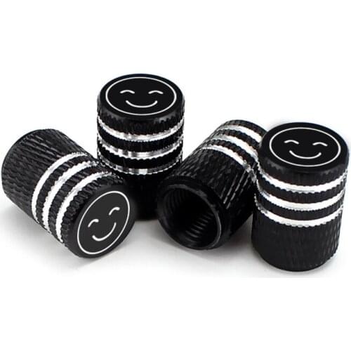 Laser Print Car Wheel Tire Valve Stem Air Caps Cover Anti Theft Tyre Valve Dust Caps Smiley Style Alu-Alloy Moto Bike Caps logo