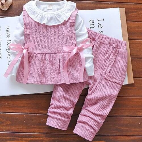 Spring Newborn Baby Girls Clothes Sets Fashion Suit T-shirt + Pants Suit Baby Girls Outside Wear Sports Suit Clothing Sets