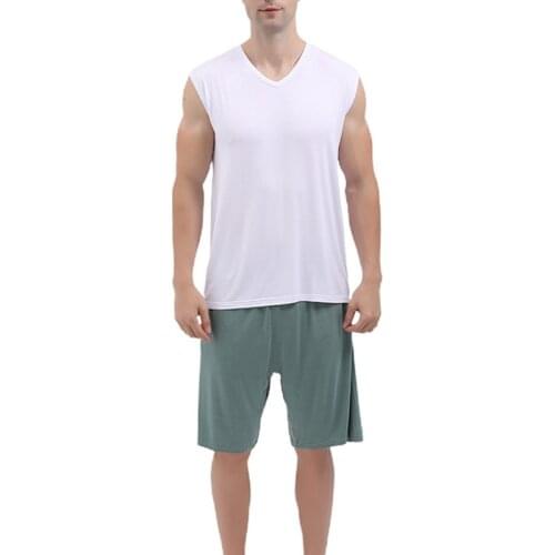 Summer pajama sets men 5XL 6XL Bust 150cm Loose Sleepwear