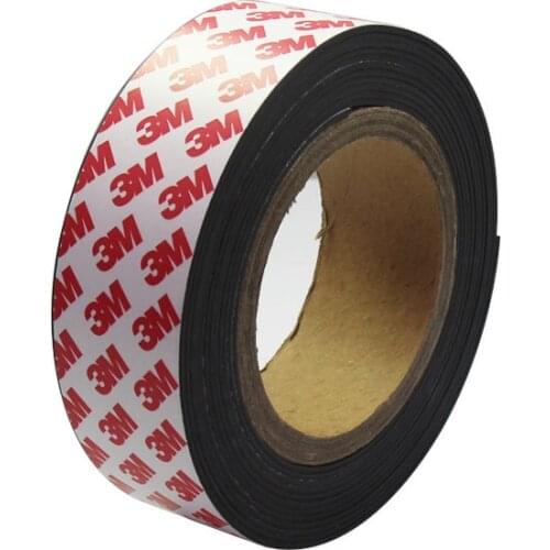 Magic Rubber Magnet Sticker Self Adhesive Flexible Soft Magnet Magnetic Strip Rubber Magnets Tape Craft Width 20mm Thickness 1mm
