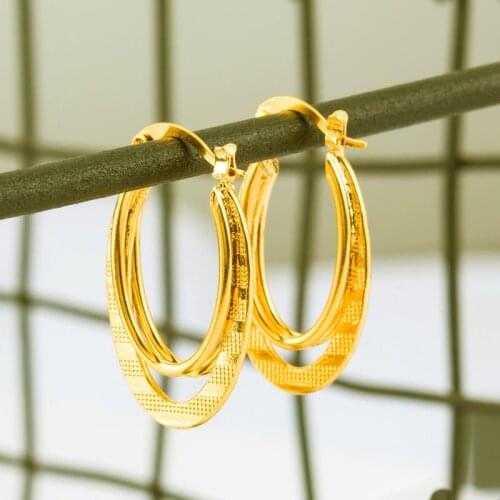 Ethiopian Small Stup Earrings Middle East Charms Earring Gold Color Africa Jewelry Arab for Womens/Girl Wedding Party Gift